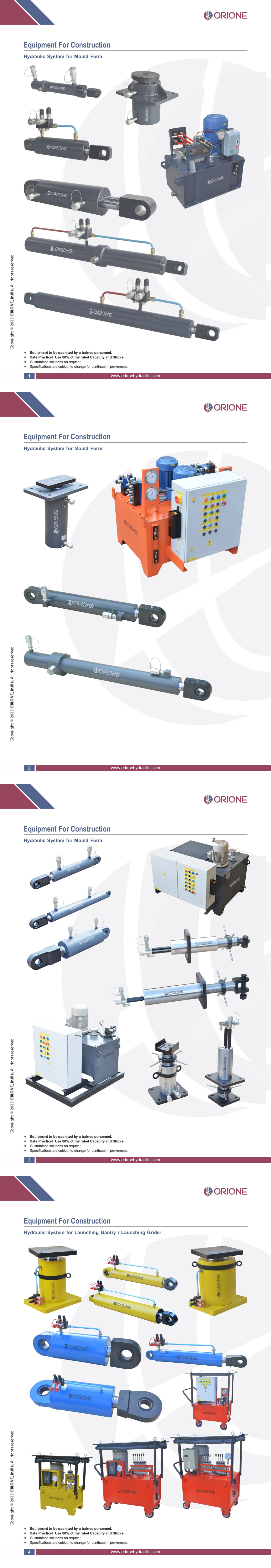 Hydraulic System for Mould Form & Launching Gantry 