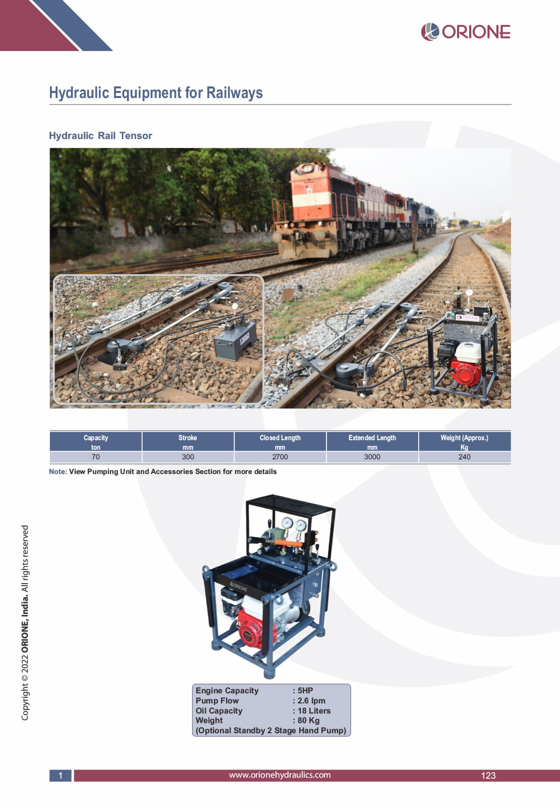 Hydraulic Rail Tensor<br></br></br>