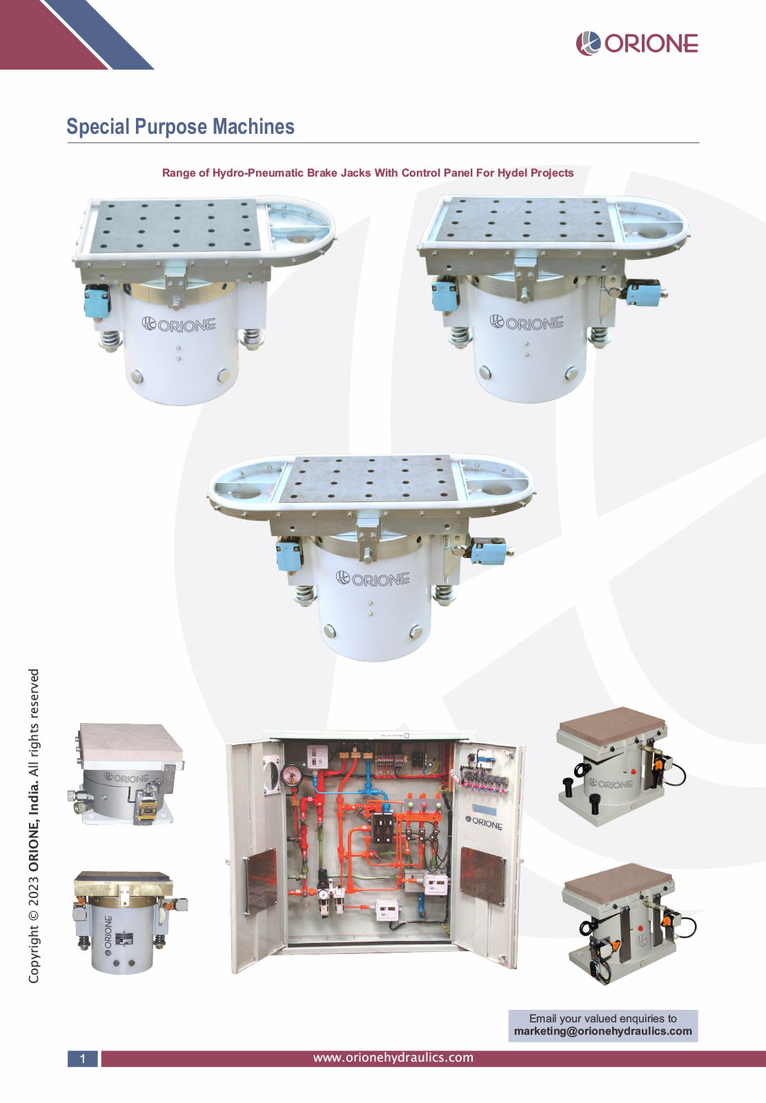 Hydraulic Brake Jacks for Hydel Power Plants