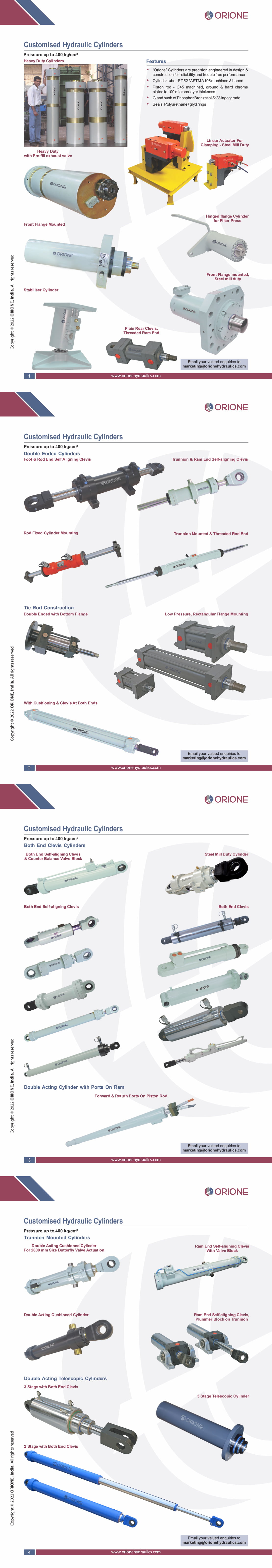 Customised & Special Purpose Products - Orione Hydraulics